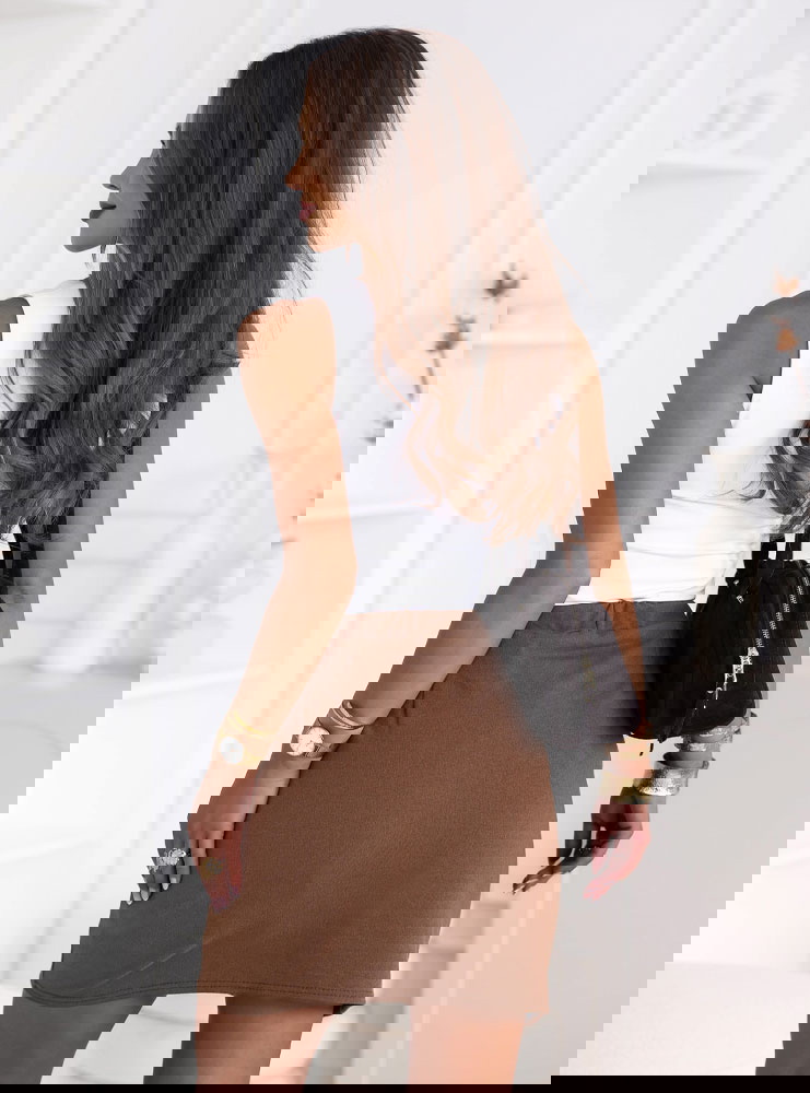 Czekoladowa mini spódniczka Marnette