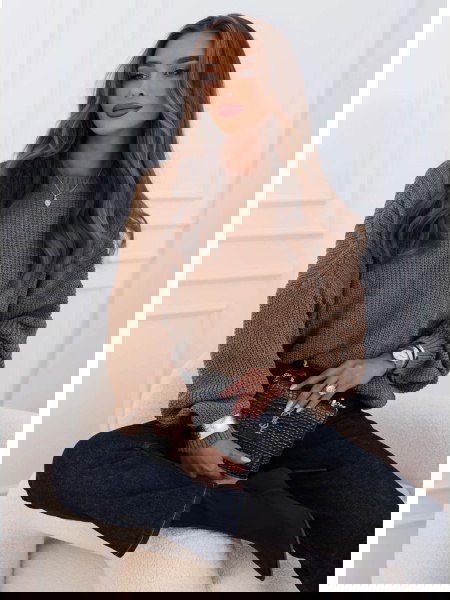 Czekoladowy oversizowy...