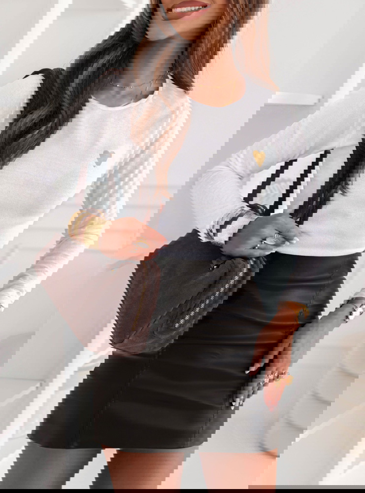 Biała koszulka na długi rękaw z...