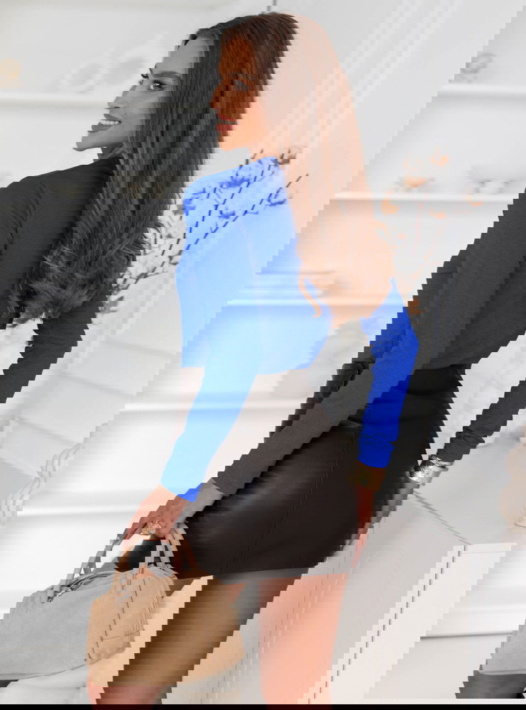 Chabrowa koszulka na długi rękaw z...