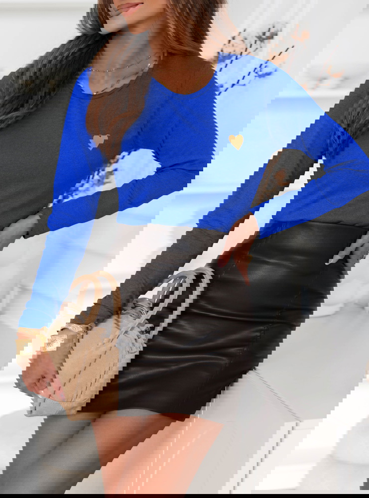 Chabrowa koszulka na długi rękaw z...