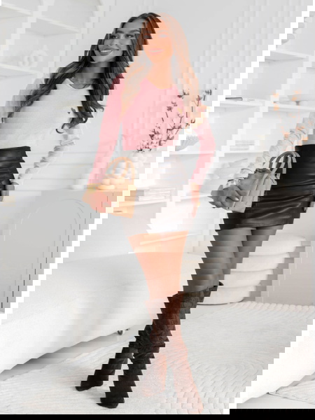 Pudrowa koszulka na długi... 2