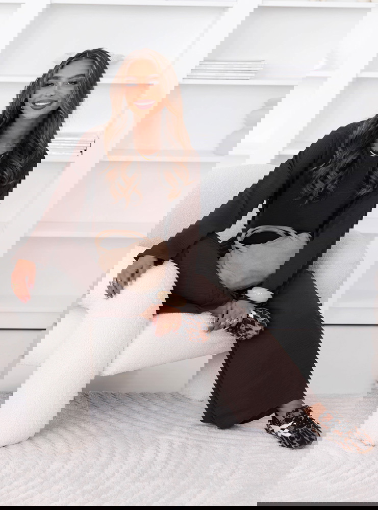 Czekoladowy komplet bluzka i spodnie...