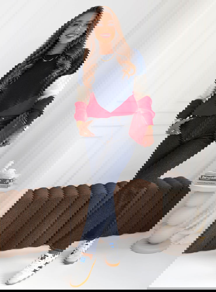 Sweter z ażurowym dekoltem Glayaa -...