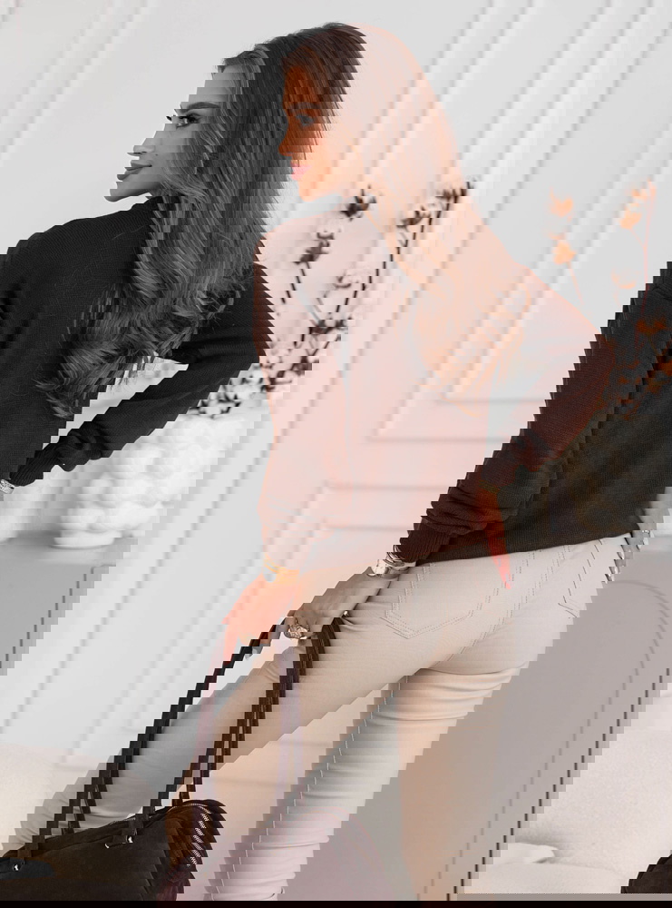 Czekoladowy sweter oversize Dorcella