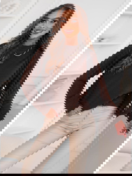 Czekoladowy sweter oversize... 2