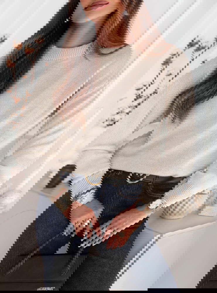 Beżowy sweter oversize Dorcella