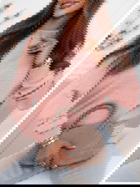 Pudrowy sweter oversize... 2