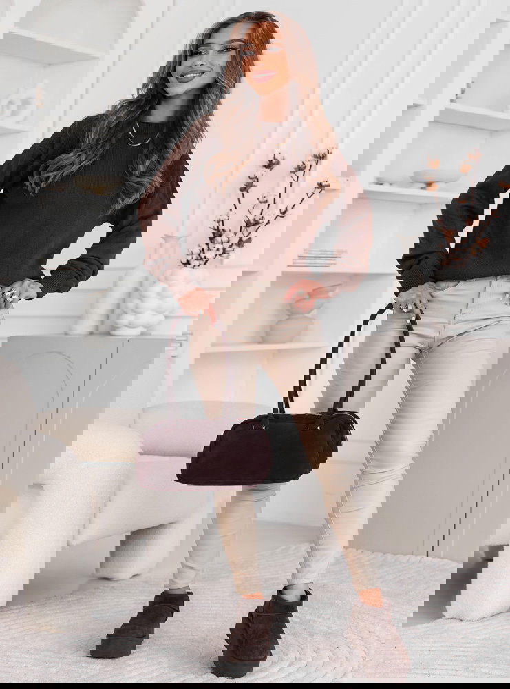 Czekoladowy sweter oversize Dorcella