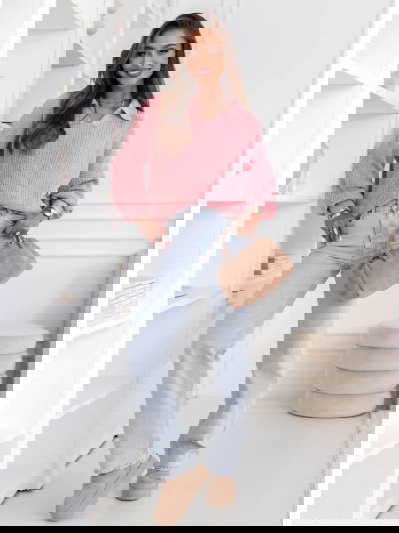 Pudrowy sweter z... 2