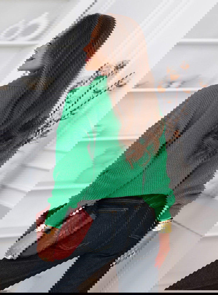 Sweter z kołnierzykiem Elvinia -...