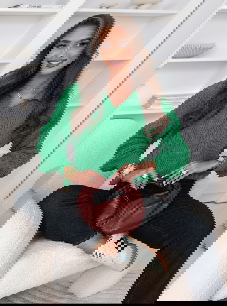 Sweter z kołnierzykiem Elvinia -...