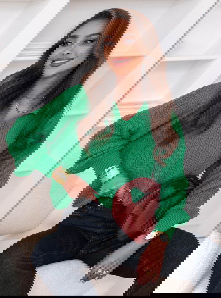 Sweter z kołnierzykiem Elvinia -...