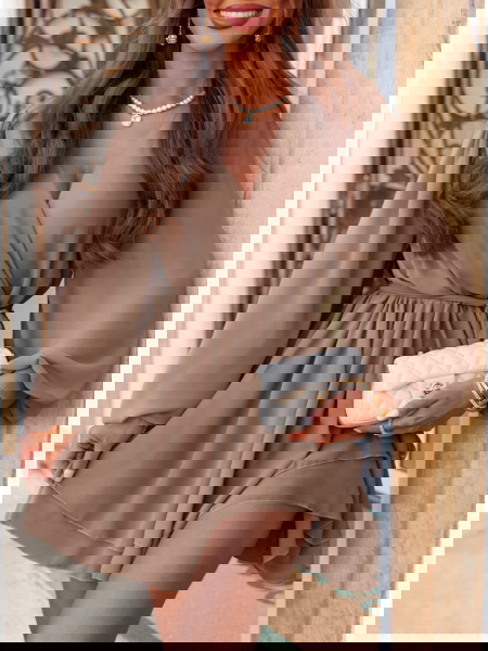 Szyfonowa sukienka mini z... 2