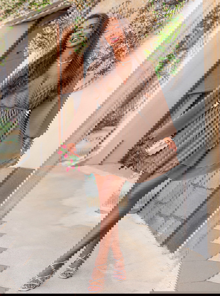 Szyfonowa sukienka mini z...