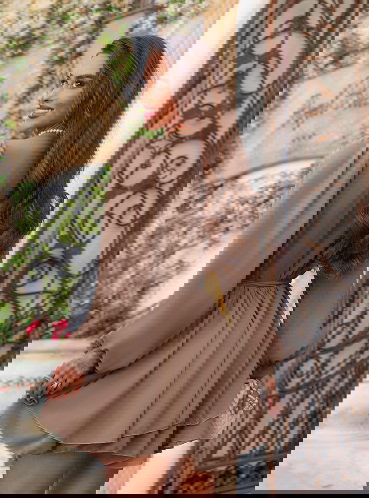 Szyfonowa sukienka mini z...