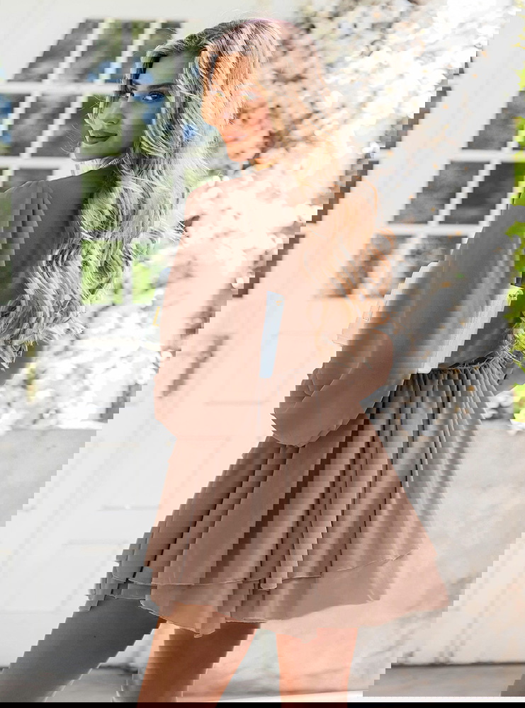 Szyfonowa sukienka mini z...