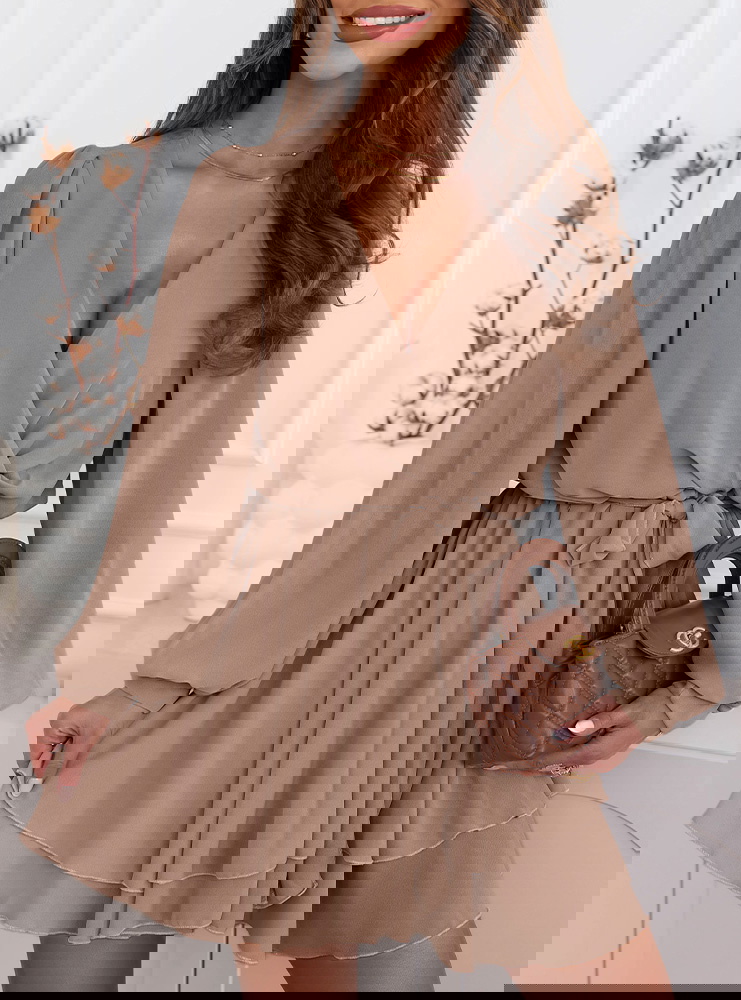 Szyfonowa sukienka mini z...