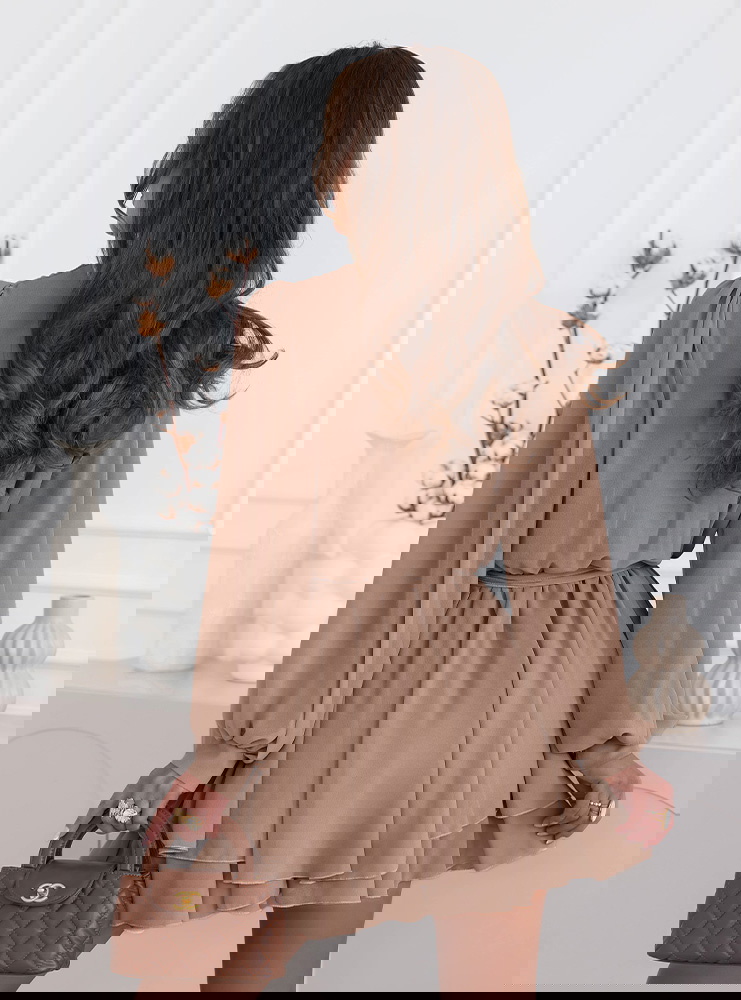 Szyfonowa sukienka mini z...