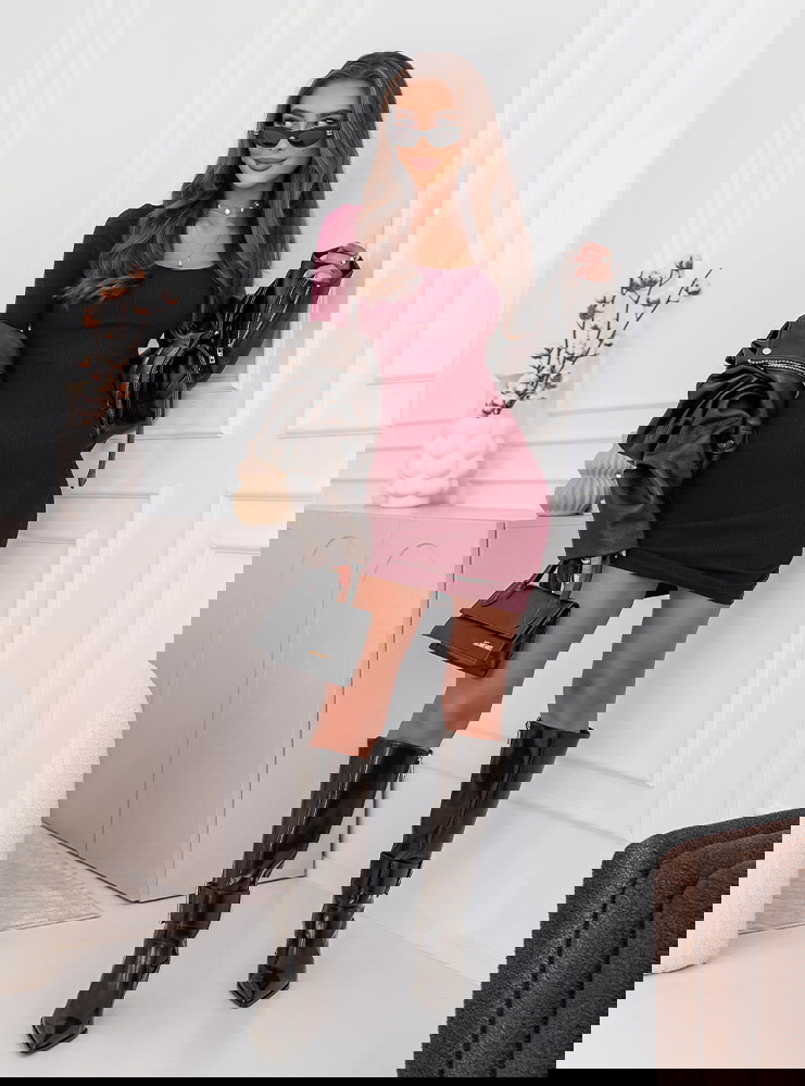 Bordowa prążkowana dopasowana...