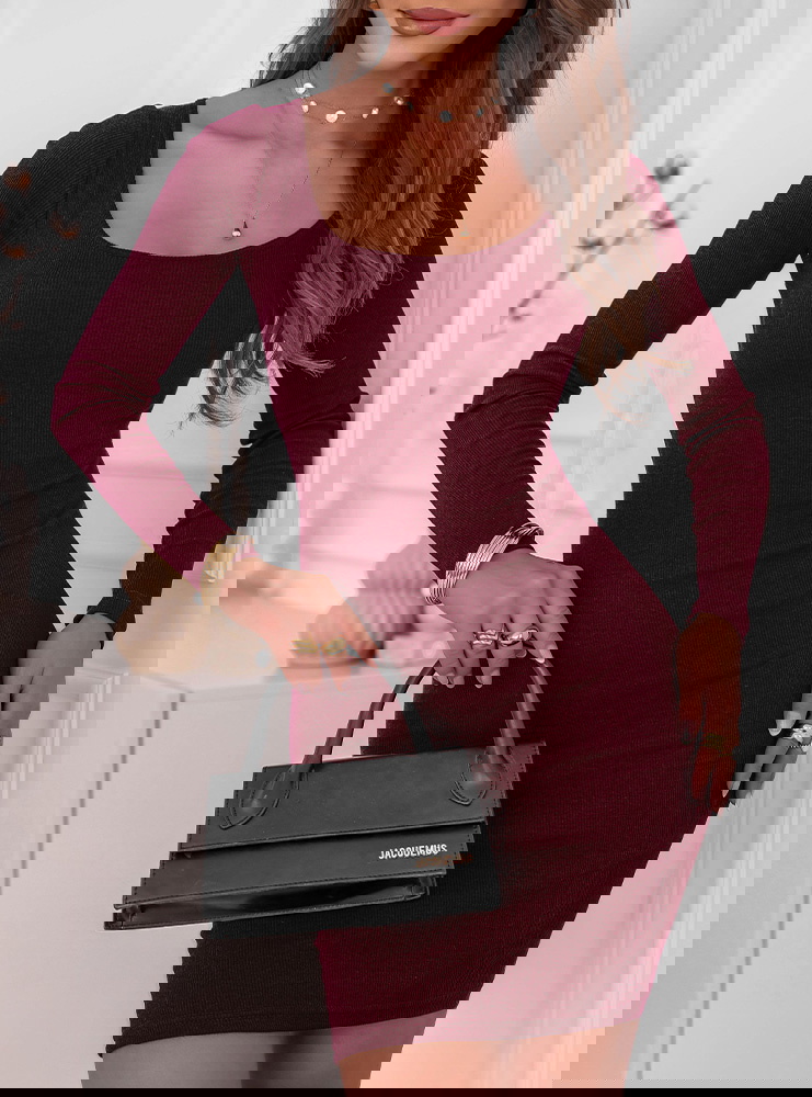 Bordowa prążkowana dopasowana...