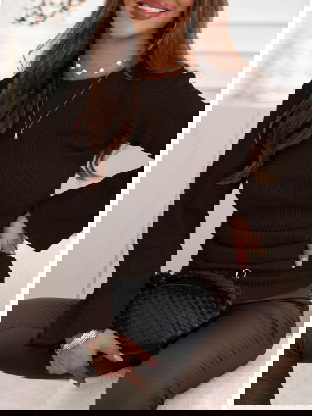 Czekoladowa bluzka w prążek... 2