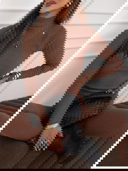 Prążkowany komplet bluzka z... 2