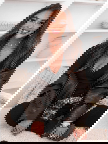 Czarny prążkowany komplet...