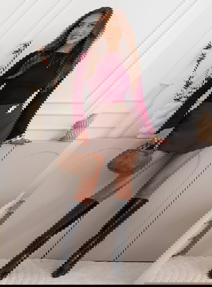 Bordowa bluzka w prążek z...