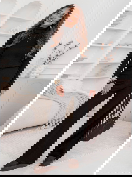 Czarny komplet bluzka z...