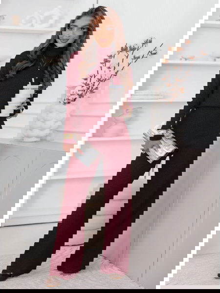 Bordowy komplet bluzka z... 2