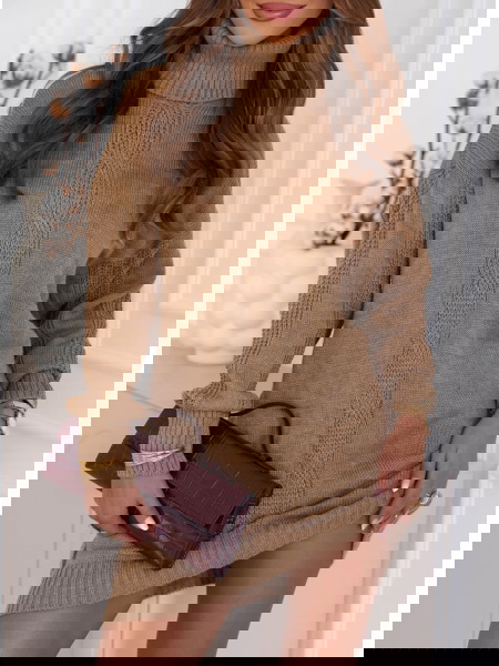 Sweterkowa sukienka z...