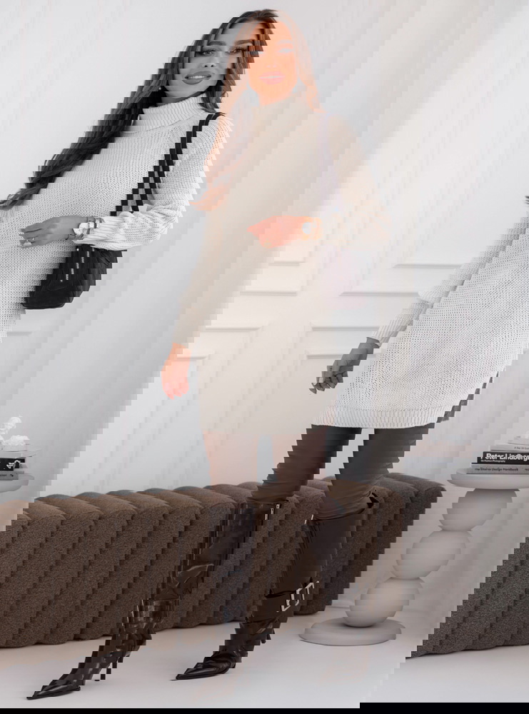 Sweter z golfem Ethylinna - ecru