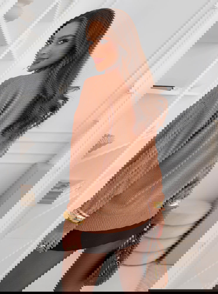 Sweter z półgolfem Chirine - mocha...