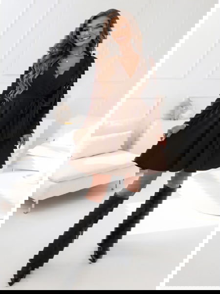 Czekoladowa sukienka z... 2