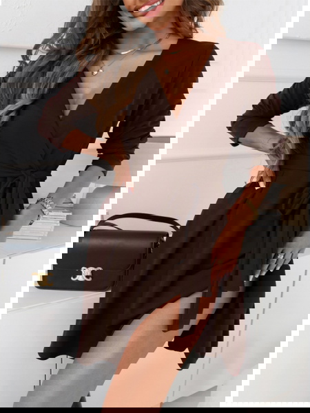 Czekoladowa sukienka z...