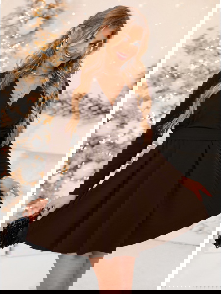 Czekoladowa sukienka z...