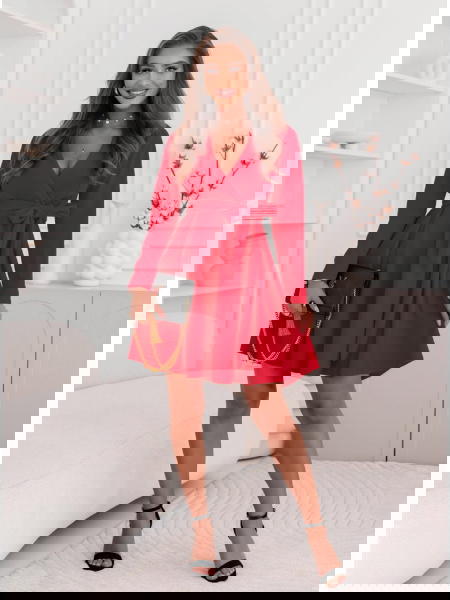 Malinowa sukienka z... 2