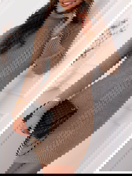 Sweterkowa sukienka z...