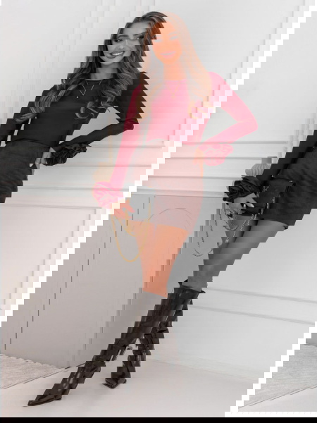 Bordowa bluzka z ozdobnymi...