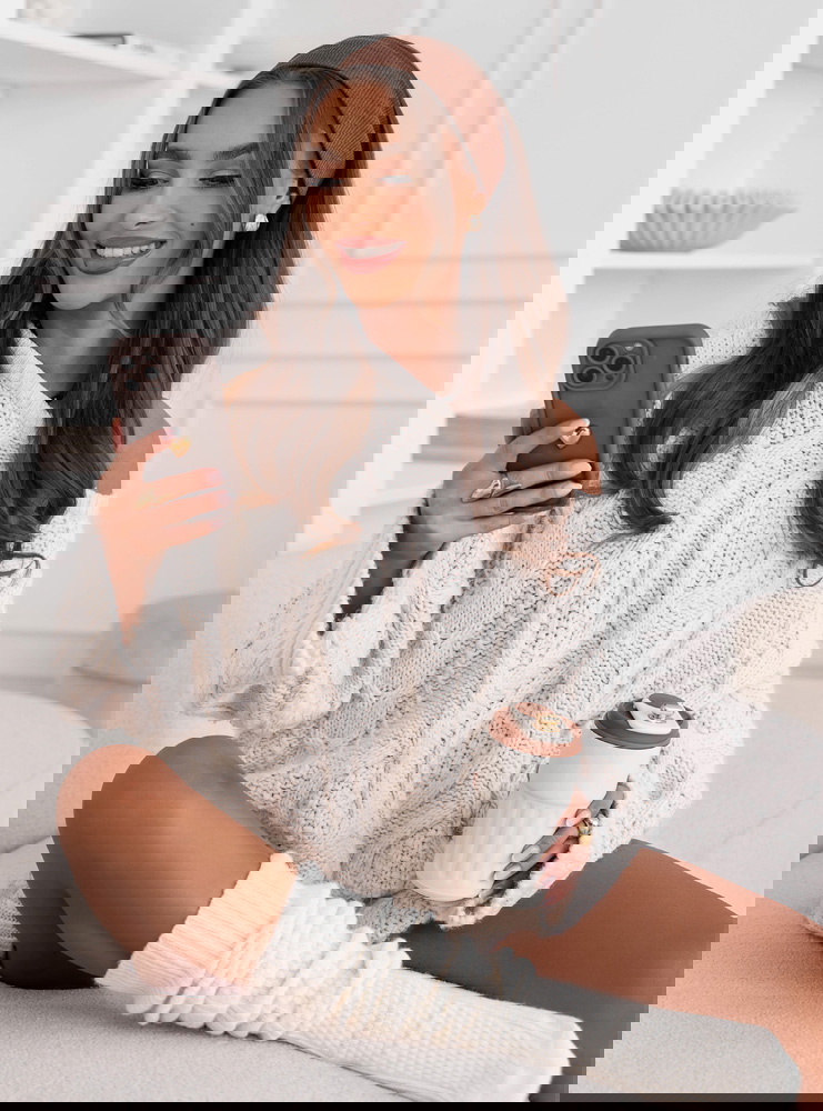 Prążkowana opaska Laurainee - mocha...