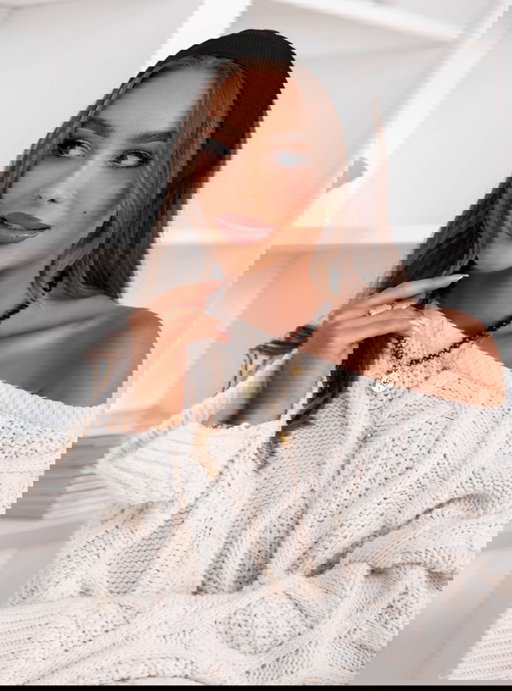 Czarna prążkowana opaska Laurainee