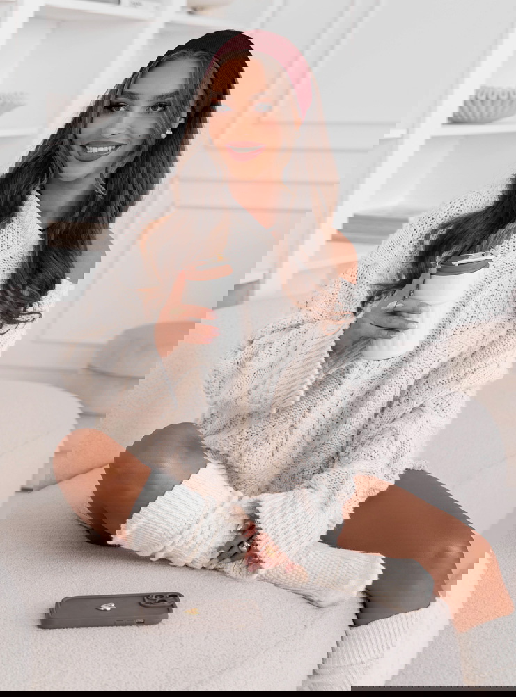 Bordowa prążkowana opaska Laurainee