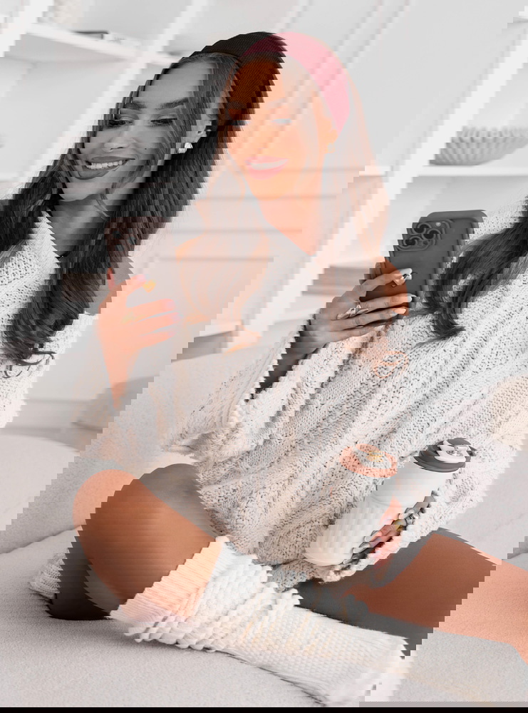 Bordowa prążkowana opaska Laurainee