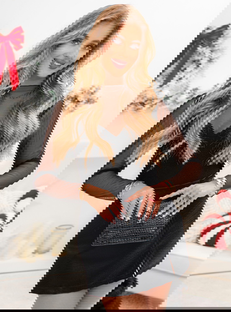 Czarna tiulowa bluzka z topem Morgane