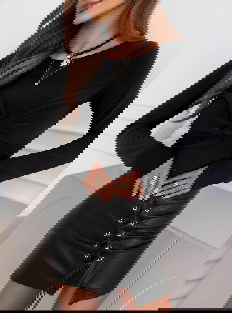 Czarna dopasowana bluzka Barretta