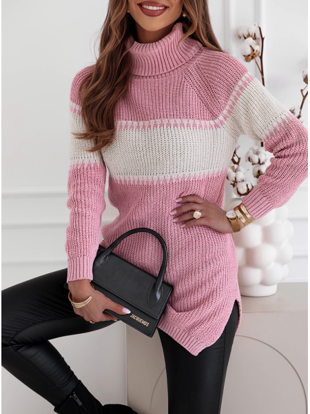 Pudrowy sweter z golfem Kattiz 2