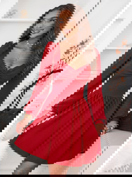 Malinowa sukienka z... 2