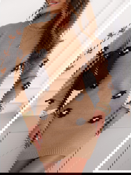 Swetrowa sukienka z...