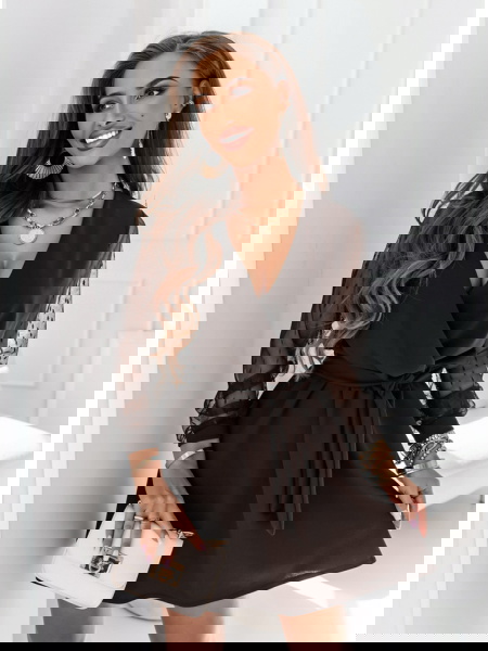 Czekoladowa sukienka z...